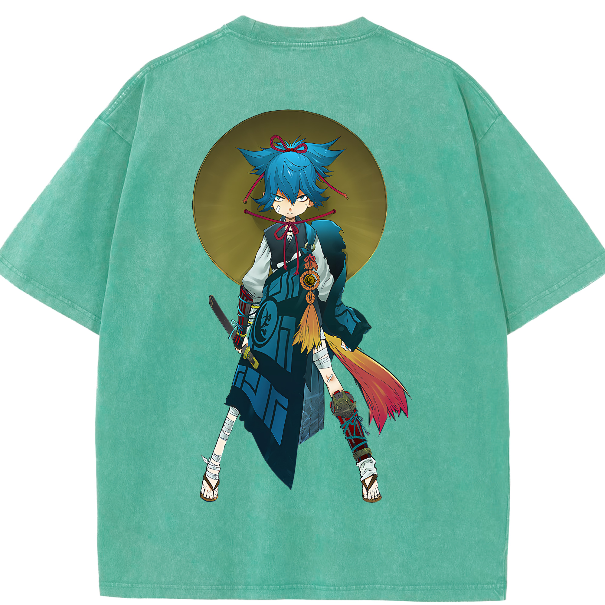（画像用） 刀剣乱舞 Touken Ranbu 綿100% ヴィンテージ風 半袖Tシャツ（背面プリント）